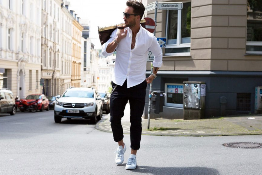 White Shoes Outfit for Men