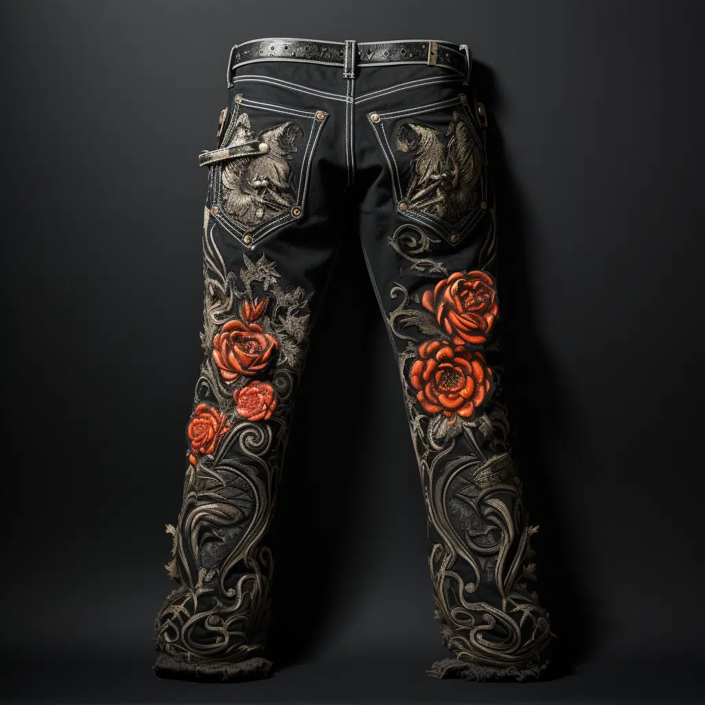 Chrome Hearts Jeans: Edgy Elegance with Sterling Silver Flair